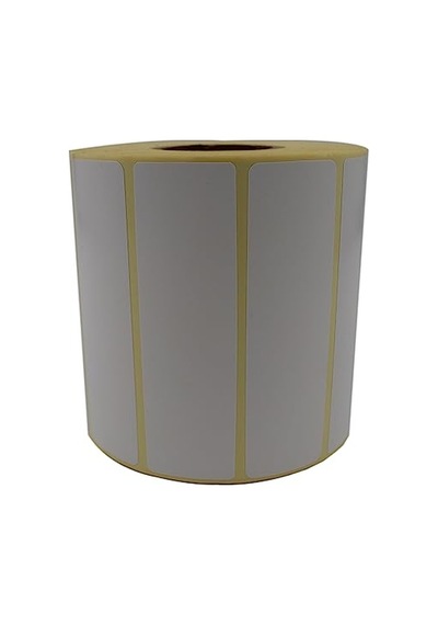 Al Hızlı Al Kuşe Etiket 100mm X 30mm Ruloda 1500 Adet 40mm Çapında Baskısız Barkod Yazıcı Etiketi 1