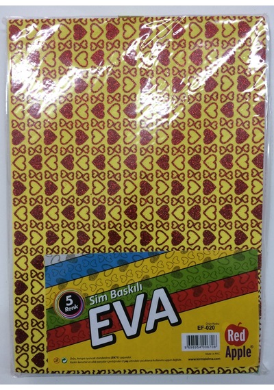 Red Apple Sim Baskılı Eva Süngeri A4 - 10 Renk