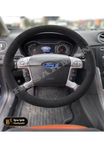 Ford Galaxy Dikme Direksiyon Kılıfı Alcantara Süet Monza Black Titanium 2006-2014 Siyah
