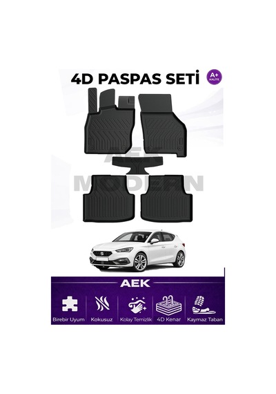 Seat Leon 4 E-tsi Oto Şanzuman 4d Paspas Seti 2020 Sonrası A++ Kalite 5 Parça