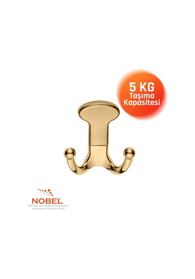 Melon Askı, Metal Vestiyer Askısı, 154 Gr, Dolap Ve Duvar Askılığı, Altin Vidalı Altın