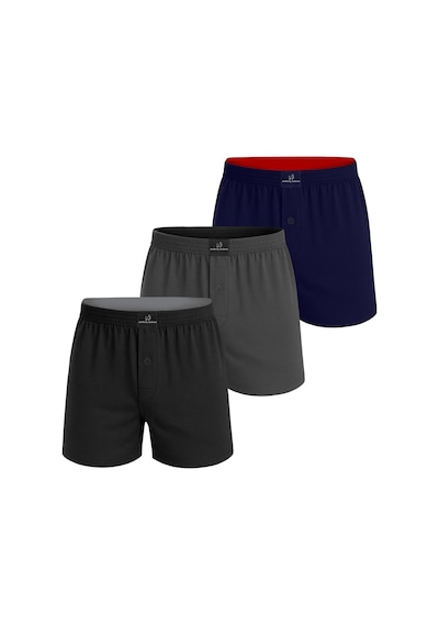 Anthony Jackson %100 Pamuk 3'lü Kutu Premium Havlu Bel Erkek Boxer Domenico Lacivert - Antrasit - Siyah Anthony Jackson %100 Pamuk 3'lü Kutu Premium Havlu Bel Erkek Boxer Domenico Lacivert - Antrasit - Siyah