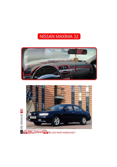 Nissan Maxima 32torpido Koruma Halısı Kırmızı Kenar