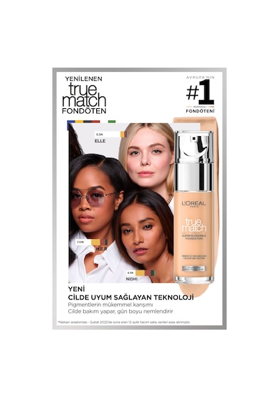 L'Oreal Paris True Match Bakım Yapan Fondöten 2N Vanilia 30 ML