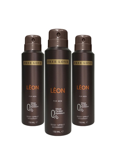 Free Love Leon Erkek Deodorant 3 x 150 ML