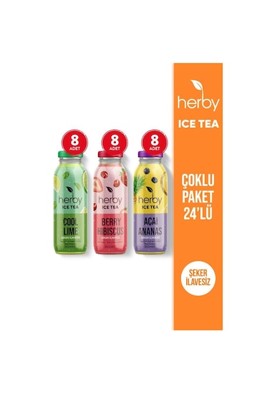 Herby Ice Tea Soğuk Çay Şeker İlavesiz 24 x 250 ML