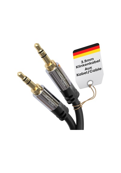 Aux Kablosu, 3,5mm Jak Kablosu 1,5m Kırılmaya Dayanıklı Metal Fişler 0,3-10m Arasında Mevcut Ses/kulaklık Kablosu/aux Kablo, Pc/dizüstü Bilgisayar, Araba Ve Hifi, Siyah