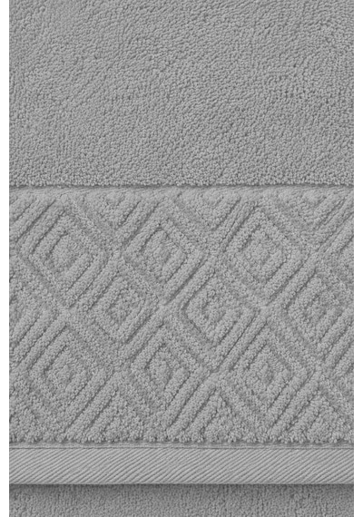 El Yüz Havlusu 50x90 Cm %100 Pamuk Kısmi Kadife Quadro Gri Diğer