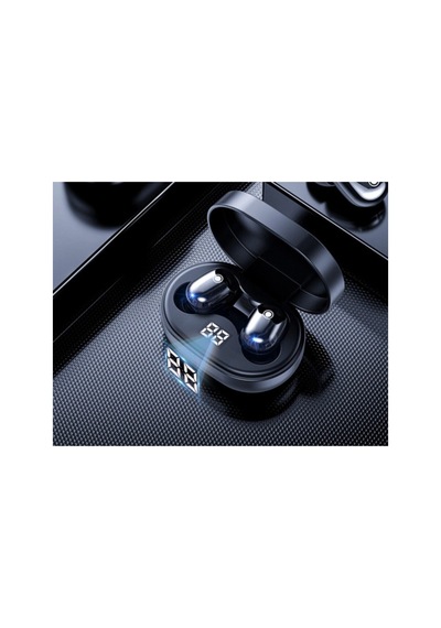 Siyah Pro Ledli Şarj Göstergeli 5.0 Bluetooth Kulaklık Uyumlu