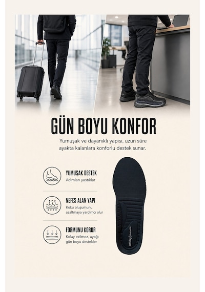 Of02 Workpro Esd İletken Tabanlık - Nefes Alan, Yastıklamalı, Ortopedik İş Ve Günlük Ayakkabı İç Tabanlığı