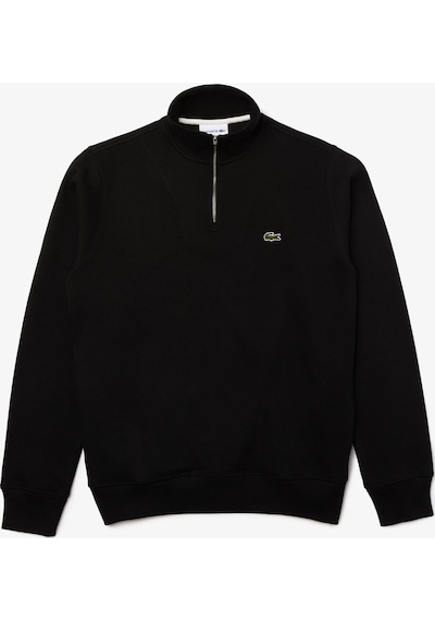 Lacoste Yarım Fermuar Sweatshirt Siyah