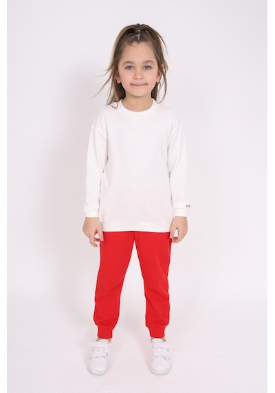 Toontoy Kız Çocuk Baskılı Sweatshirt Kırmızı