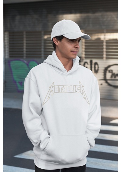 Sevbano Metallica Baskılı Unisex Oversize Müzik Grubu Rock Metal Hoodie Beyaz Sevbano Metallica Baskılı Unisex Oversize Müzik Grubu Rock Metal Hoodie Beyaz