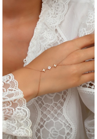 925 Ayar Gümüş Rose Monafleur Çiçek Şahmeran - 45103801 Rose Gold