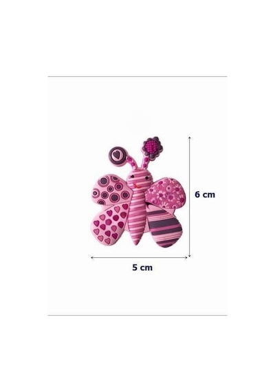 Pembe Kelebek Çocuk Odası Mobilya Kulbu - Tek Vidalı - Polyester Dolap ve Çekmece Kulpu Pembe