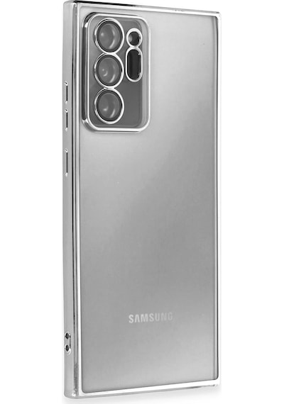 Newface Samsung Galaxy Uyumlu Note 20 Ultra Kılıf Razer Lensli Silikon Semeglbl - 75 - Gümüş