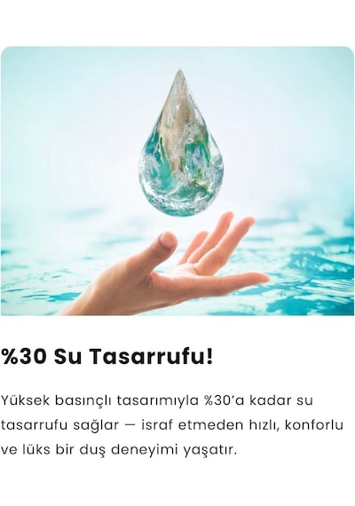 Gri Özel Duş Seti Patlamaz Hortum Kireç Önleyici Başlık 2 Katlı Gri