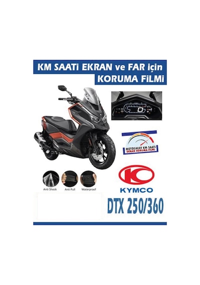Kymco Dtx 250/360 Serisi Motosiklet Far Ve Ekran Km Koruyucu