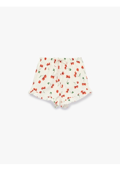 Koton Pamuklu Rahat Kesim Fiyonk Detaylı Kiraz Baskılı Şort Pijama Altı Ekru Desenli 6slk80067mw Koton Pamuklu Rahat Kesim Fiyonk Detaylı Kiraz Baskılı Şort Pijama Altı Ekru Desenli 6slk80067mw
