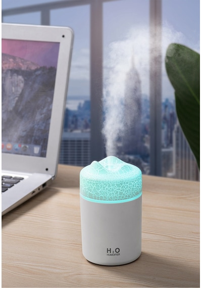 H2o Humidifier 300 Ml Ultrasonik Hava Nemlendirici Volkanik Buhar Makinesi Ve Aroma Difüzörü