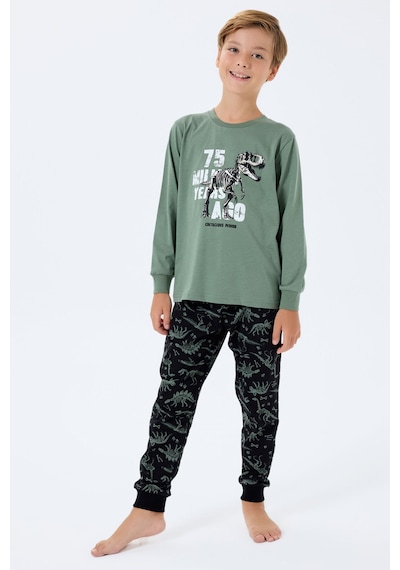 Rolypoly Erkek Çocuk Yeşil Pijama Takım Rp3740-c-v1