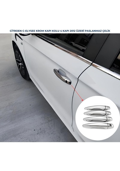 Ebal Otomotiv Citroen C-Elysee Krom Kapı Kolu 4 kapı 2012 Üzeri P. ÇELİK
