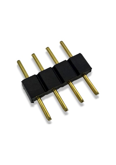 Rgb Led Konnektör 4 Pin Erkek Rgb Led Şerit Birleştirme Ucu Erkek Jumper İğne Konnektör Siyah Çok Renkli