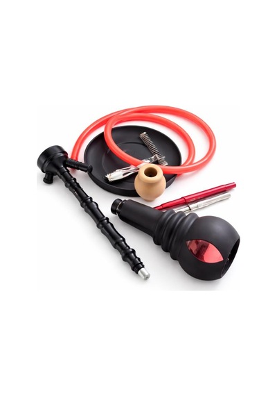 Hdmarketim Cam Hazneli Uzun Nargile Takımı Modern Tasarım 78 Cm