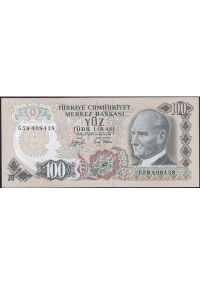 6.Emisyon 2.Tertip 100 Lira G59 409438 Çilalti