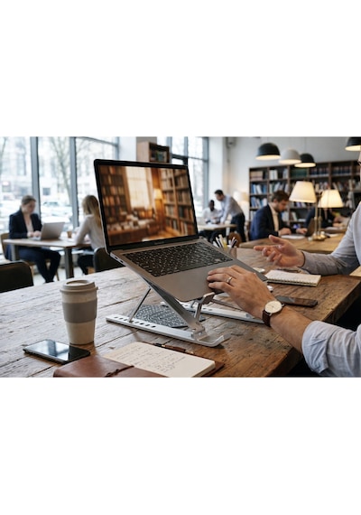 Alüminyum Ayarlanabilir Laptop Standı Ergonomik Notebook Yükseltici Soğutucu Katlanabilir
