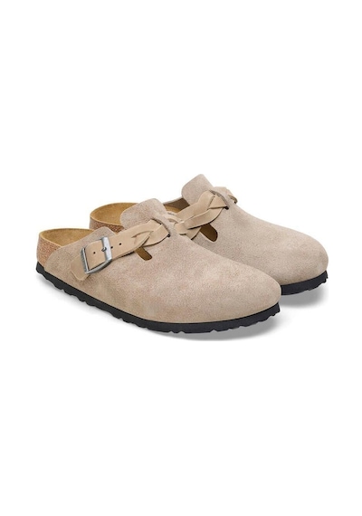 Birkenstock Boston Braided Kadın Terlik - Boz Koyu Bej