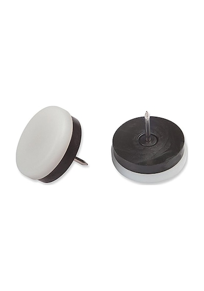 Masa Sandalye Altı Çivili Plastik Kayak Beyaz 30Mm 4 Adet