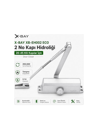 X-Bay  XB-EH002 ECO 2 Numara 20-45 Kg Kapılar İçin Kapı Hidroliği