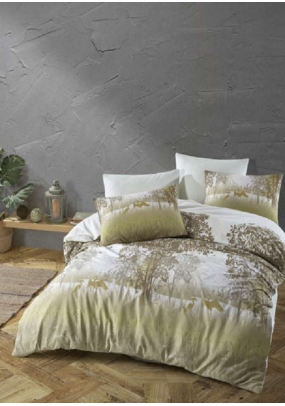 Majoli Botanic Tek Kişilik Kapitoneli Nevresim Takımı 4 Mevsim Set % 100 Pamuk Ranforce Kumaş