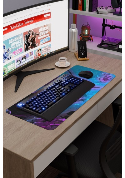 Neon Genesis Evangelion Dikişli Kauçuk Oyuncu Mousepad V1 - 70x30 Xl Gaming Mouse Pad