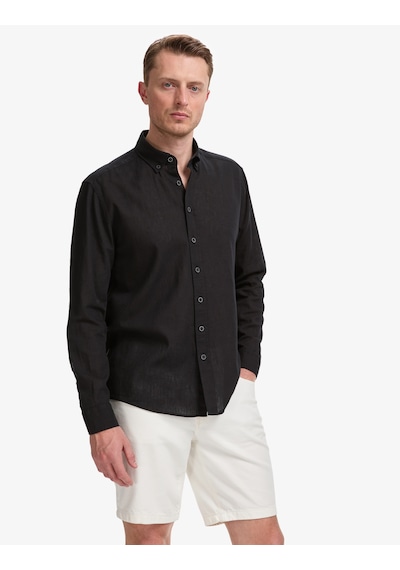 Pierre Cardin Erkek Siyah Gömlek Desenli 50320941-vr046