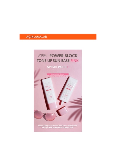 Missha A'PIEU Power Block SPF50+/PA++++ Ton Eşitleyici Aydınlatıcı Güneş Kremi