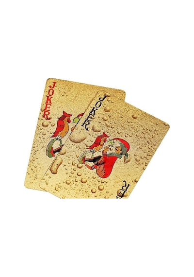 Altın Oyun Kartı Altın Iskambil Kağıdı Gold Poker Kartı Gold Oyun Kağıdı Plastik Su Geçirmez Kart