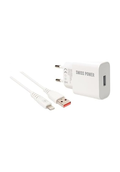 Swiss Power 18w 3.0 Lightning İle Uyumlu Hızlı Şarj Seti Sws-a1 - Beyaz