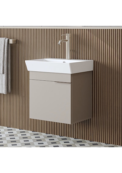 Likya Ayaksız Tek Kapaklı Lavabolu 49 Cm Banyo Dolabı Alt, Mini Lavabolu Alt Banyo Dolabı Kumtaşı Likya Ayaksız Tek Kapaklı Lavabolu 49 Cm Banyo Dolabı Alt, Mini Lavabolu Alt Banyo Dolabı Kumtaşı