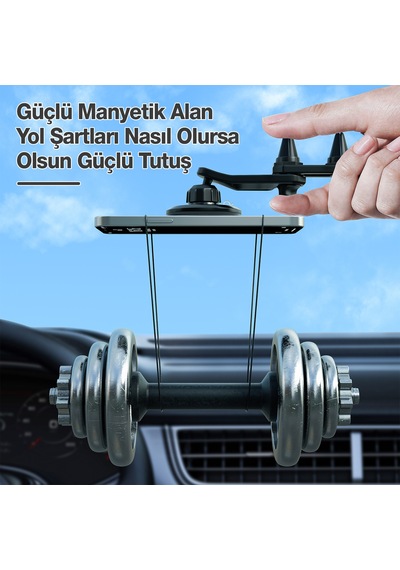 Bix Bxch6 Çift Havalandırma Klipsli 360 Araç İçi Telefon Tutucu