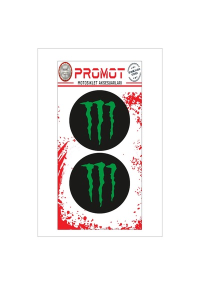 Damla Logo Sticker Monster Kabartmalı 5x5cm 03 Nötr