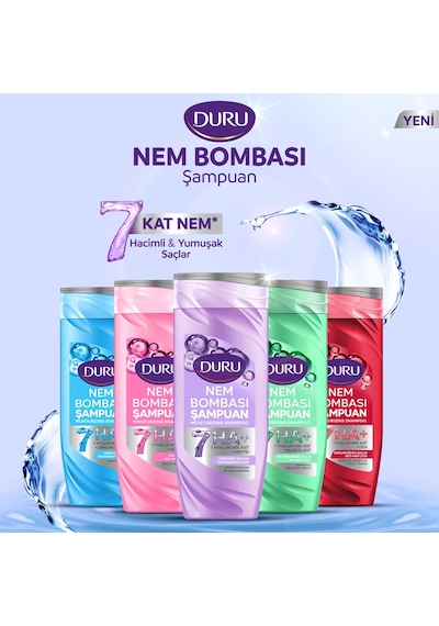Duru Nem Bombası Tüm Saçlar İçin Güçlü Parlak Şampuan 400 Ml
