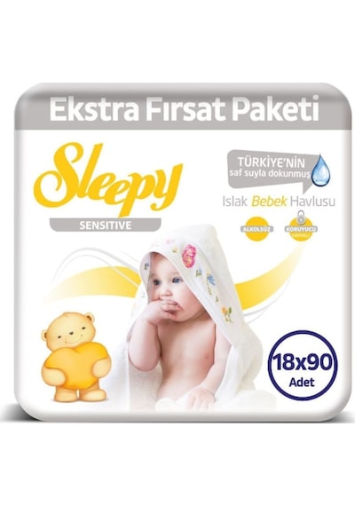 Sleepy Sensitive Islak Havlu 18X90 Lı 1620 Yaprak