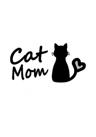 Cat Mom Oto Arka Cam Sticker 23 X 12 Cm