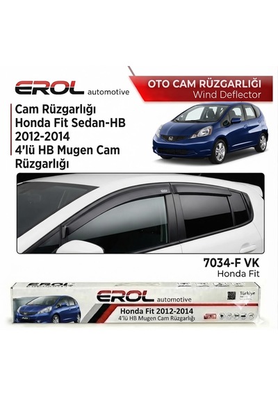 Honda Fit 2012-2014 4'lü Hb Mugen Cam Rüzgarlığı
