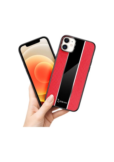 Apple İphone 12 Uyumlu Kılıf Premium Deri Kılıf Kırmızı