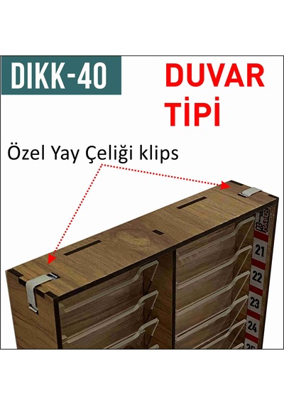 Dıkk-40 Maben Duvar Tipi Ziyaretçi Kart Kutusu 40 1 Adet