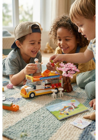 Ogi Mogi Toys Eğitici Bloklar Mobil Restoran 310 Parça,  Yapı Seti