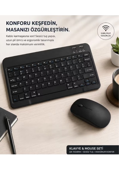 Kablosuz Klavye & Mouse Seti Kablosuz Özgürlüğün Keyfini Çıkarın